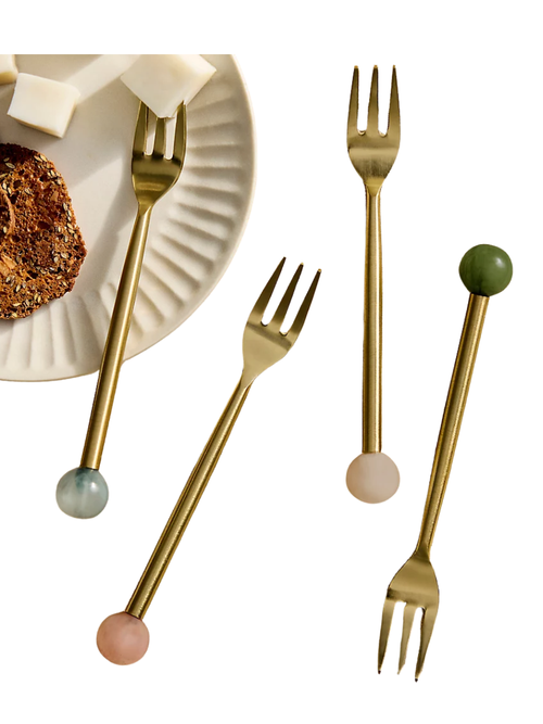 Fourchettes sphère en résine, ensemble de 4