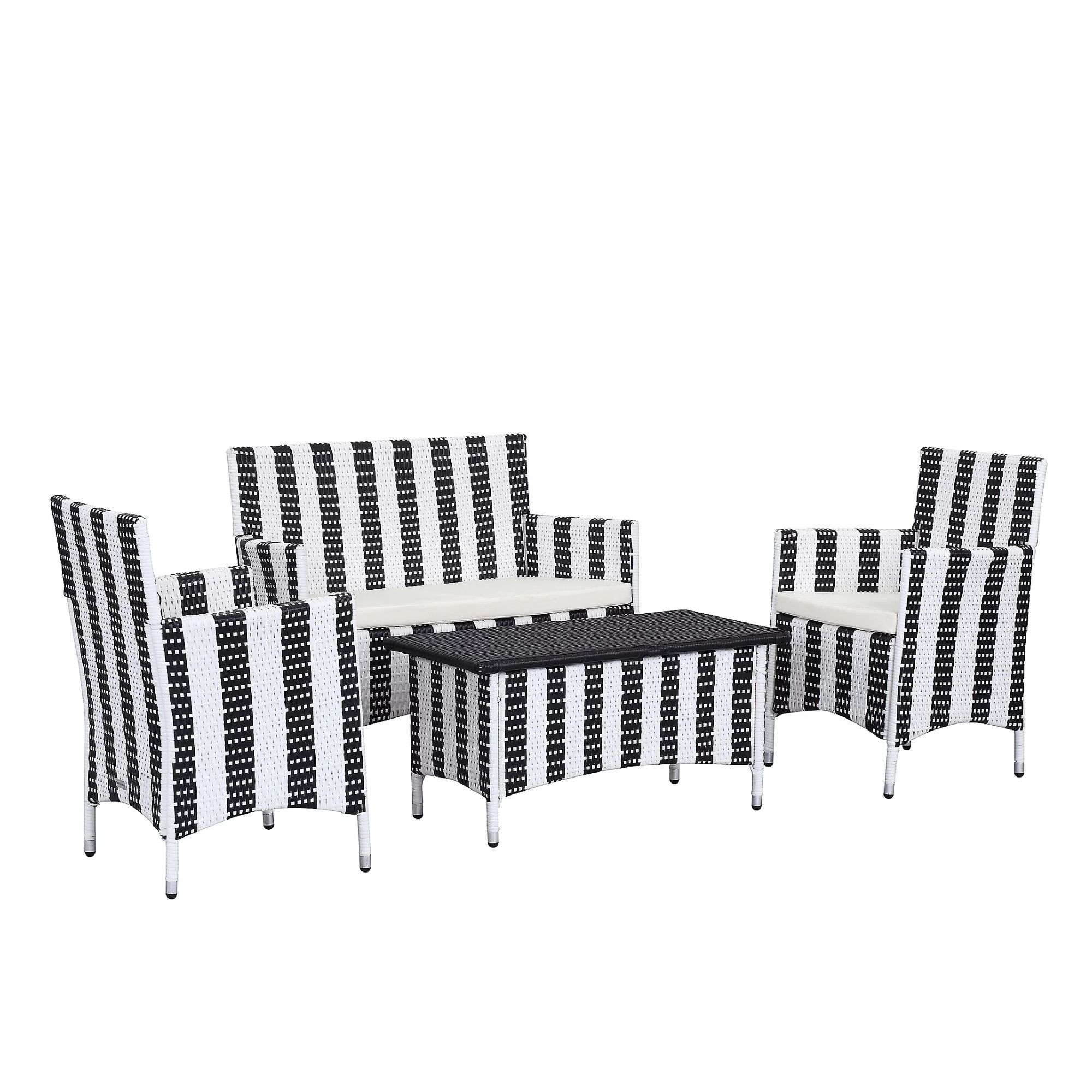 ensemble de jardin rayé qvc