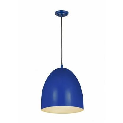 Z-Lite Z Studio Dome - Luminaire suspendu à 1 lumière avec cadre noir mat
