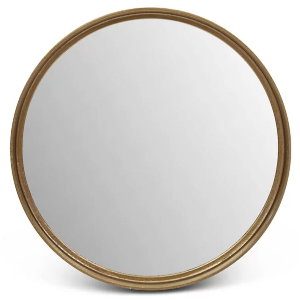 Miroir rond en laiton