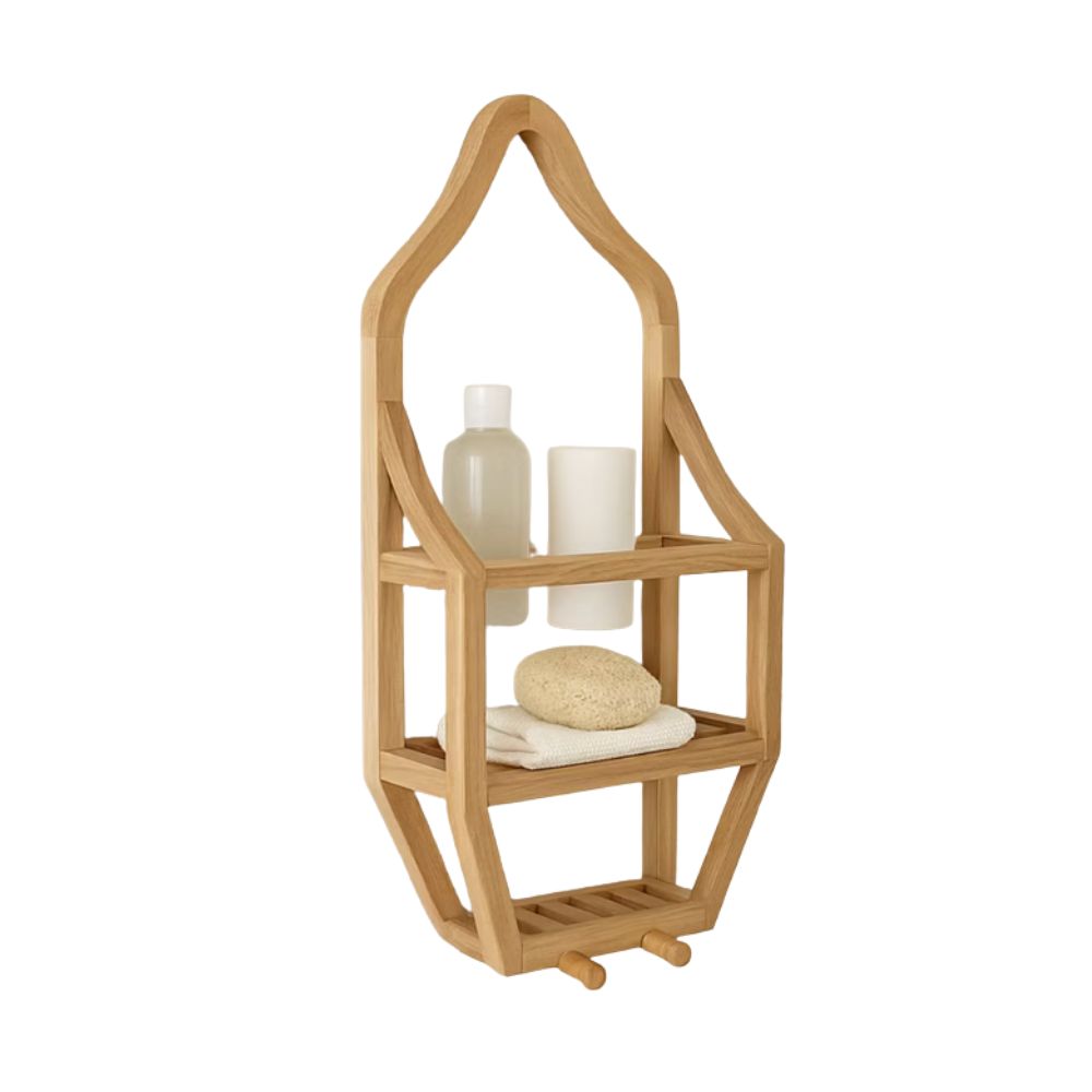 Caddy de douche en bois