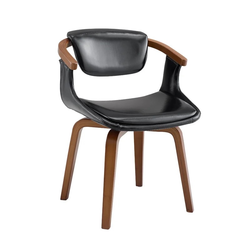 Fauteuil pivotant rembourré en cuir végétalien Wathen Janaan