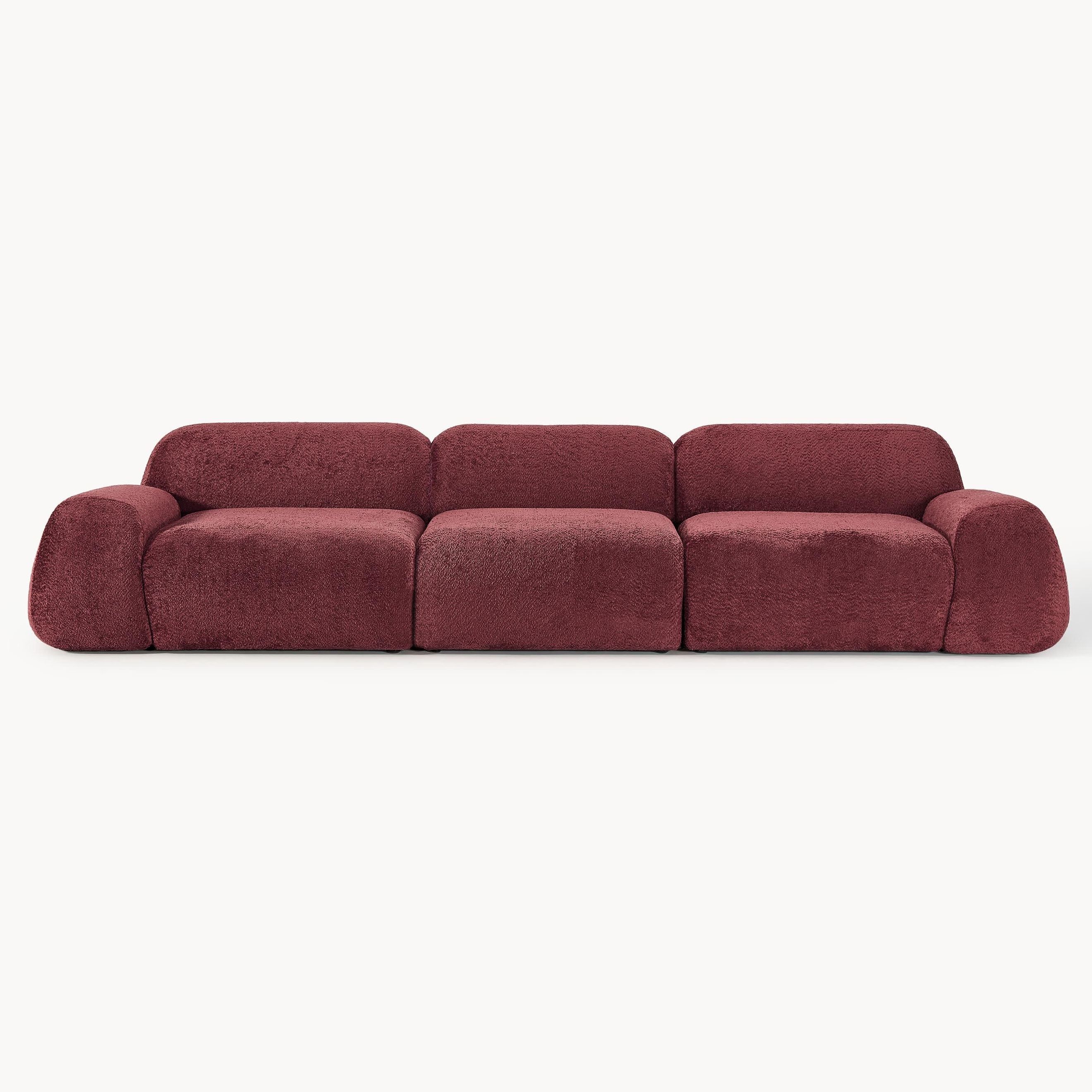 Teddy Modulaire Bouclé; Canapé Wolke (4 places)