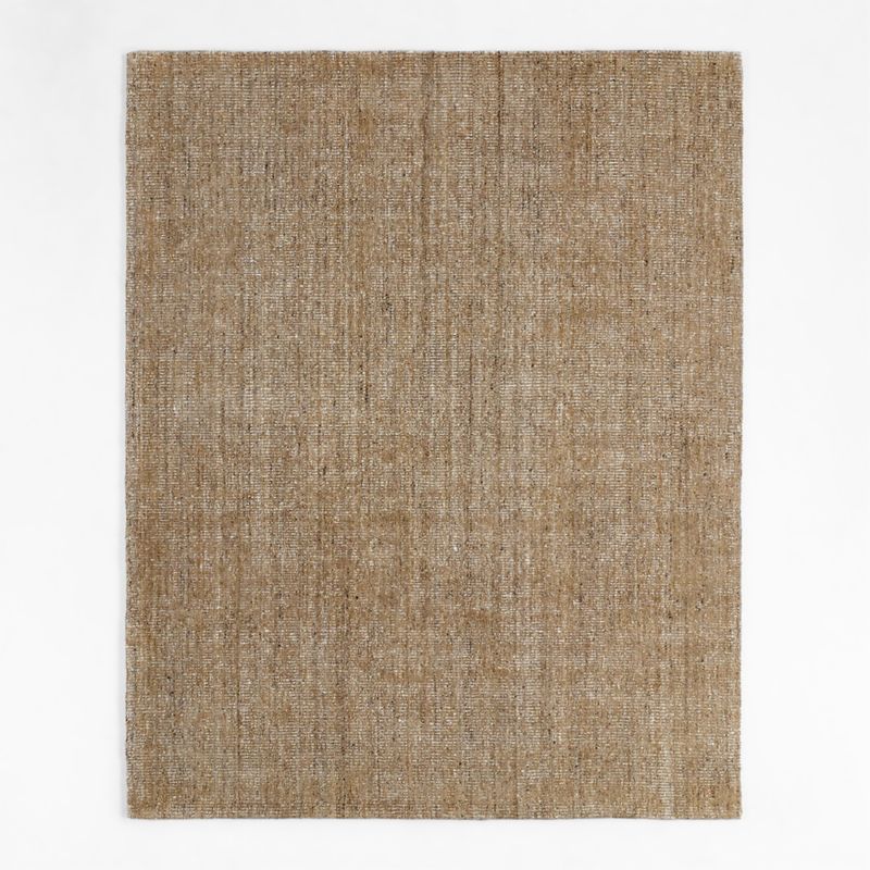 Tapis jaune ocre tissé à la main en laine Vienne Performance 6 & #039; x 9 & #039;