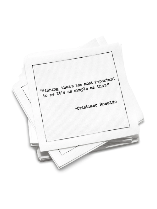 Serviettes En Papier Citations des légendes du football
