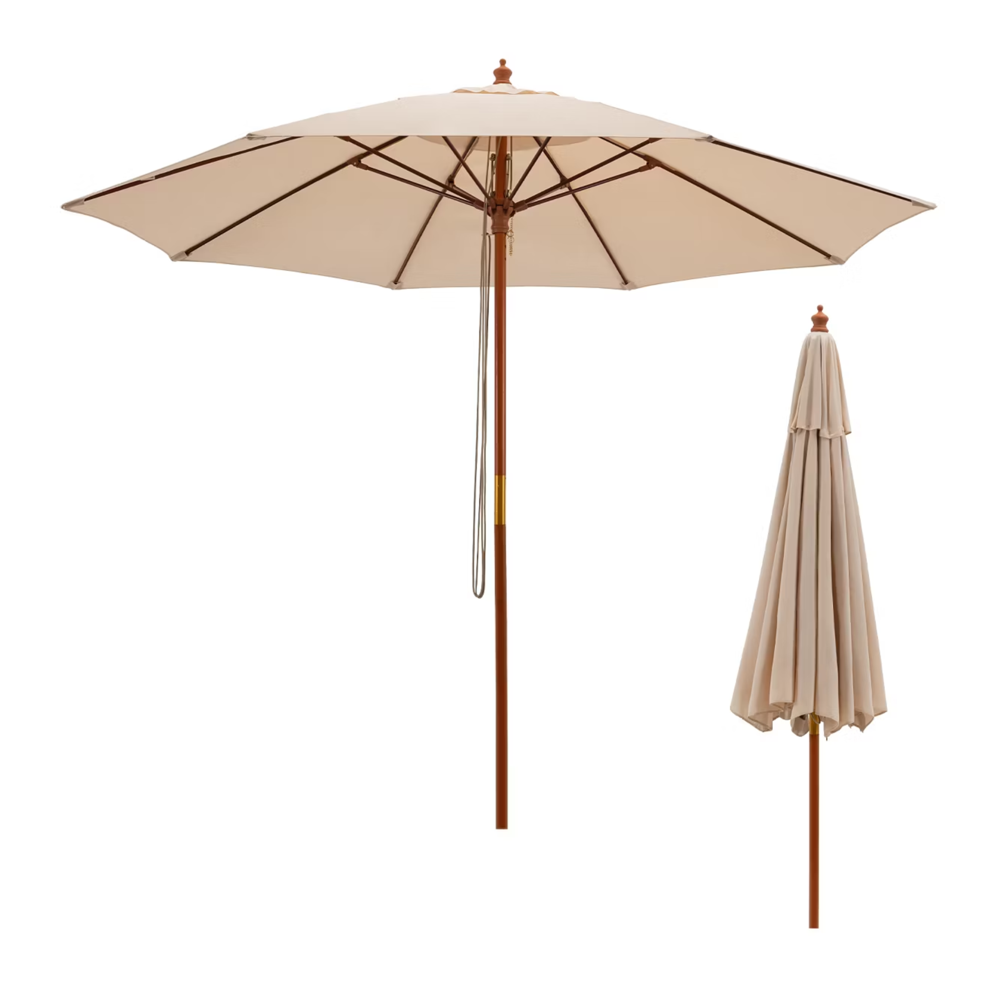 un parasol extérieur beige