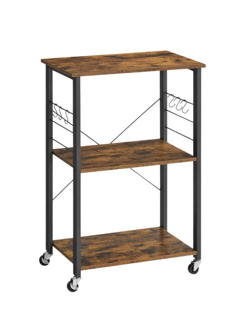 Chariot de cuisine en bois Drew