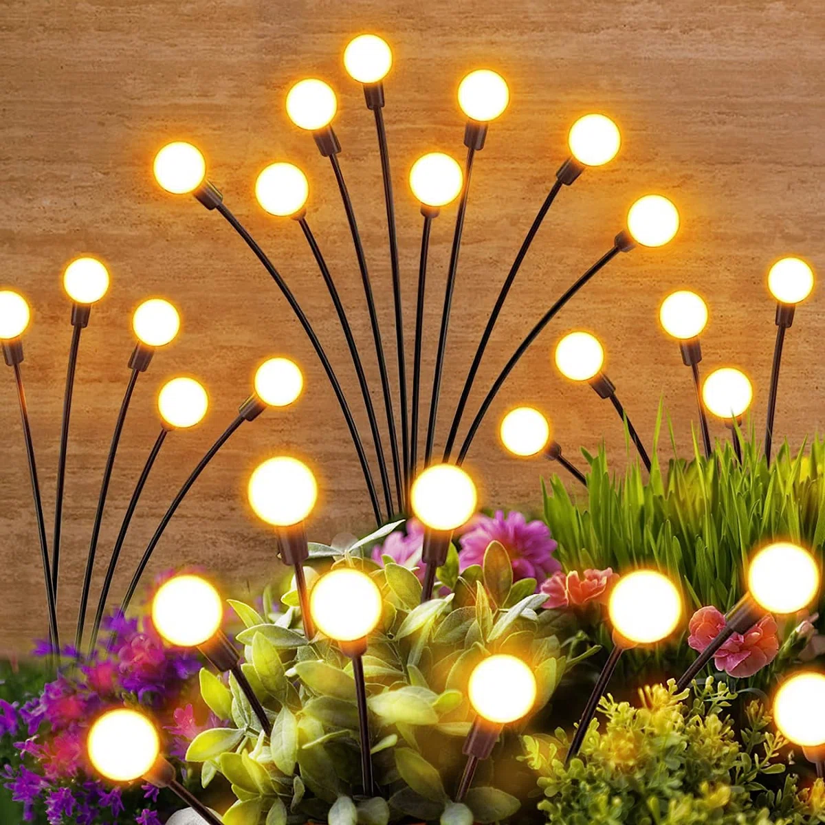 Lampes solaires pour allée à LED, ensemble de 6