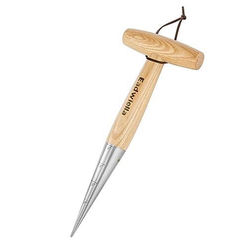 Dibber avec des mesures de 5 pouces, outil de jardin, plantoir à main, outil de plantation de graines, distributeur de graines, creuseur de trous pour planter de petites graines, des semis, semer des graines, transplanter des plantes, planter des bulbes