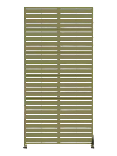 Paravent de jardin en métal texturé vert