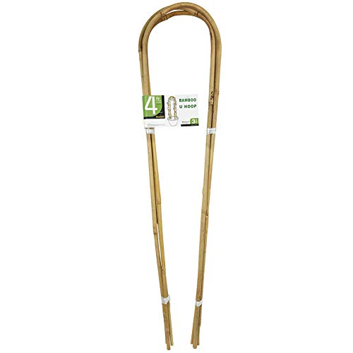 Cerceaux en U naturels de 4 pieds, treillis de jardin Mininfa, treillis en bambou en forme de U pour Support de plantes, paquet de 3