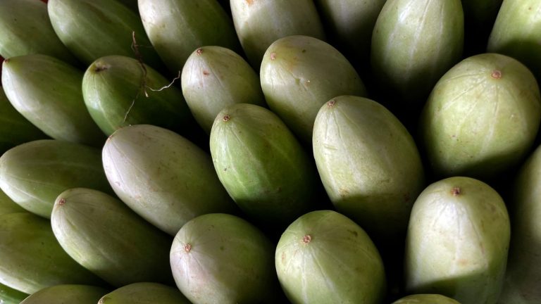 Pale green cucumbers