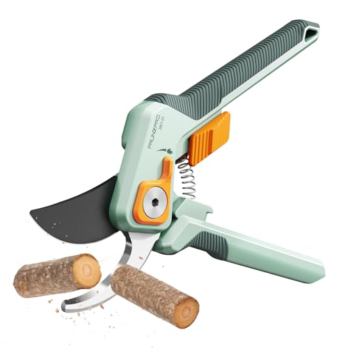 Prunepro Sécateur à main professionnel pour le jardinage, capacité de coupe jusqu'à 1 pouce, lame tranchante en acier inoxydable, ciseaux de jardin pour plantes, fleurs, tondeuse de jardin, 1 paquet