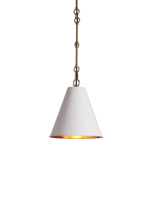 Luminaire suspendu cône Watley en blanc