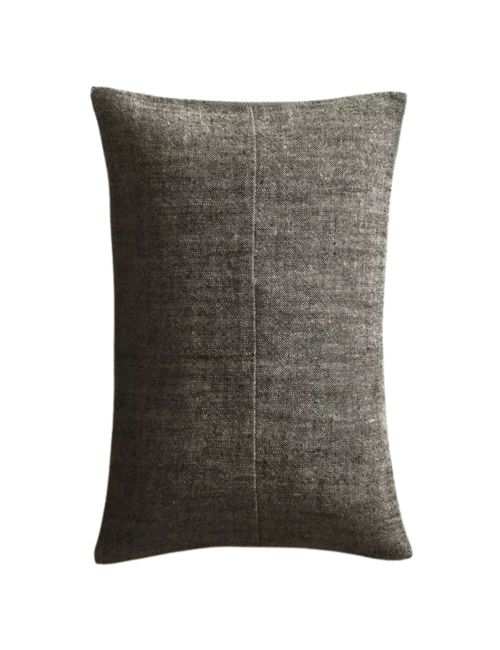 Housse de coussin en lin brouillard