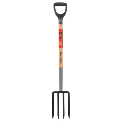 Fourchette à bêcher CRAFTSMAN, 34 po de long, avec manche en bois et en acier