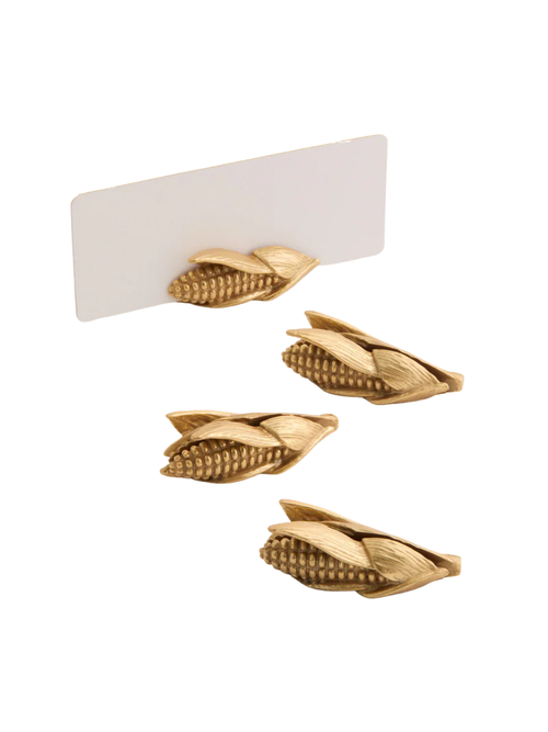 Ensemble de 4 porte-cartes Gold Corn Place