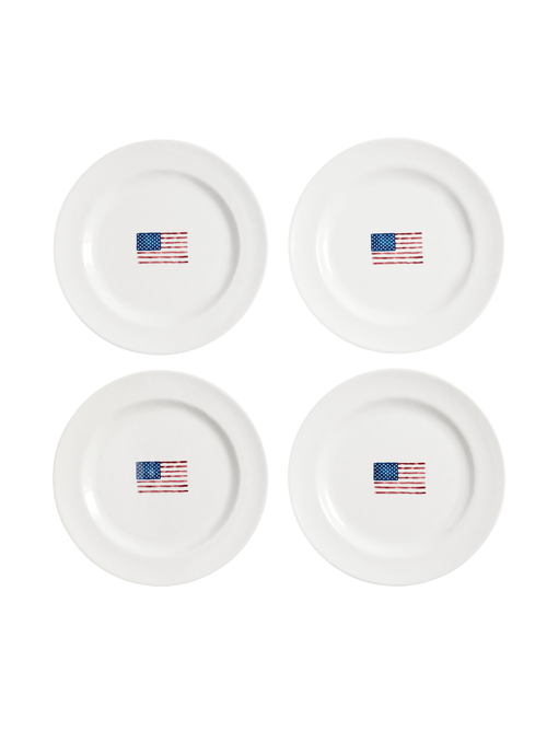 Assiettes à salade en mélamine Cabana Americana - Lot de 4