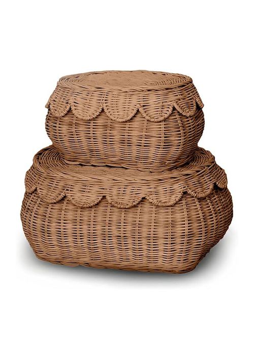 Panier festonné Bebe Bask, ensemble de 2 