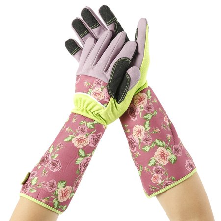 Euwbssr Gantelet de Jardin Anti-épines pour Dames avec Manches Longues Gants de Jardinage Longs pour Femmes Bras Coude Protection Gants de Jardin Longs Anti-épines pour l'élagage des Roses