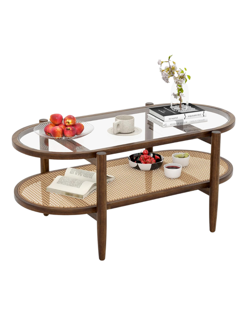 Table basse en rotin