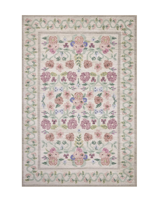 Rifle Paper Co. Tapis Rosa, 5' x 7'6"
