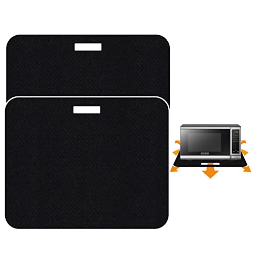 Tapis résistant à la chaleur pour friteuse à air avec fonction coulissante, 2 pièces 15 * 18 pouces Tapis de protection de comptoir résistant à la chaleur compatible avec la plupart des friteuses à air Xl Ninja Air Fryer Four à micro-ondes