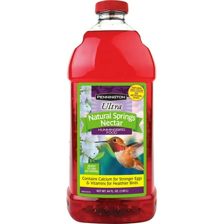 Pennington Nourriture ultra nectar pour colibris prête à l'emploi, sans colorant artificiel, liquide de 64 fl oz, 1 paquet