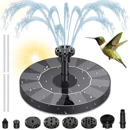 Wexlyn Fontaine d'eau solaire économe en énergie pour bain d'oiseaux 200 Gph 2,4 V