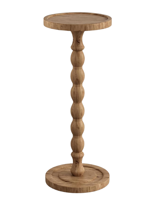 Table à boissons en bois d'hévéa
