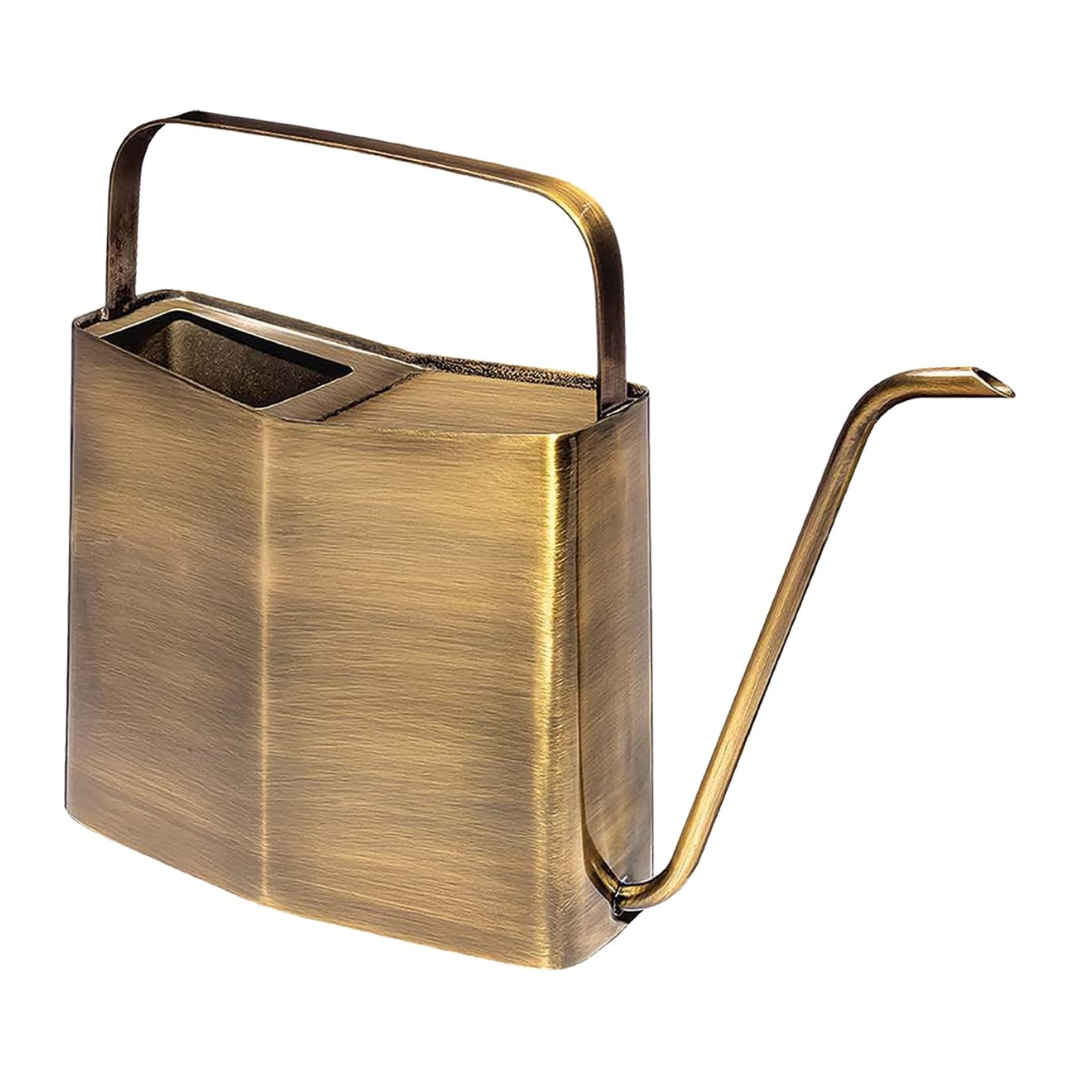 Arrosoir moderne pour plantes finition laiton Sprout - Capacité 3 l - Récipient en acier inoxydable à long bec pour l'extérieur et l'extérieur. Plantes d'intérieur – Résistantes à la rouille – Accessoire de jardin pour plantes d'intérieur et amp; Utilisation décorative
