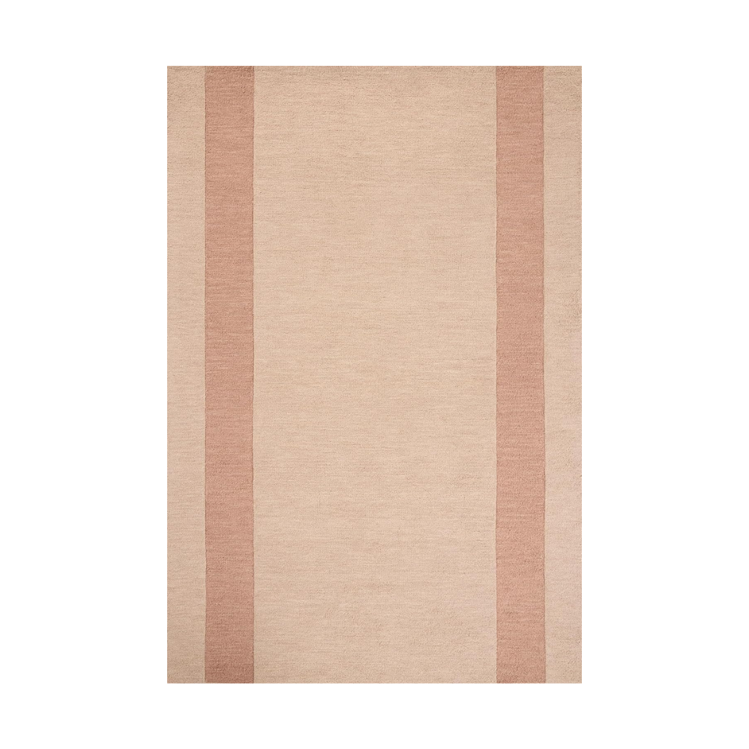 Loloi Leanne Ford Craven Collection Cvn-01 Blush/rose 2'-3" X 3'-9quot; Tapis d'appoint géométrique, à motifs, neutre, entrée, vestiaire, salle de bain et cuisine