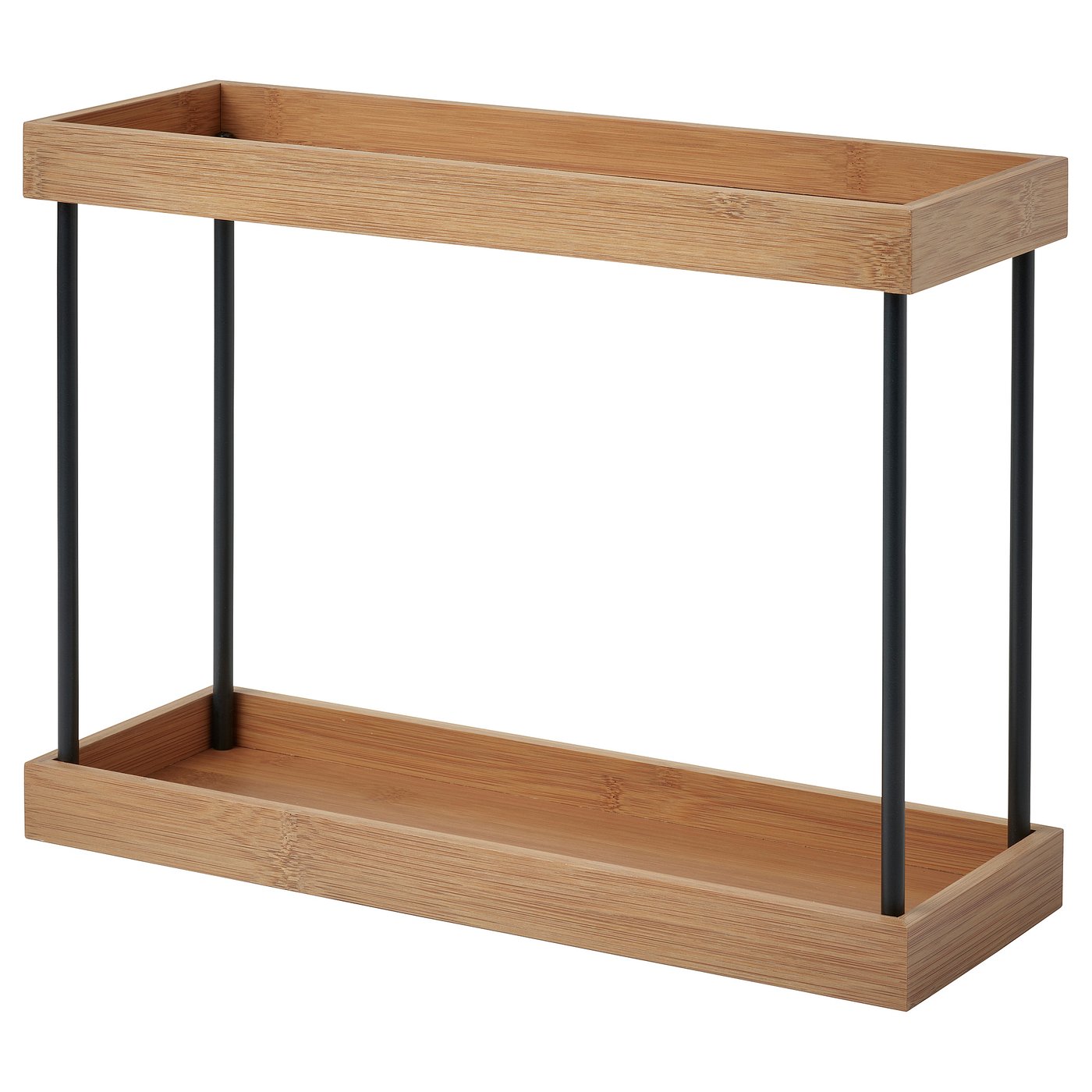 Organisateur de comptoir de cuisine N&Aring;lblecka - Métal/bambou 15x5 1/8x11 