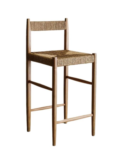 Tabouret haut en bois de frêne