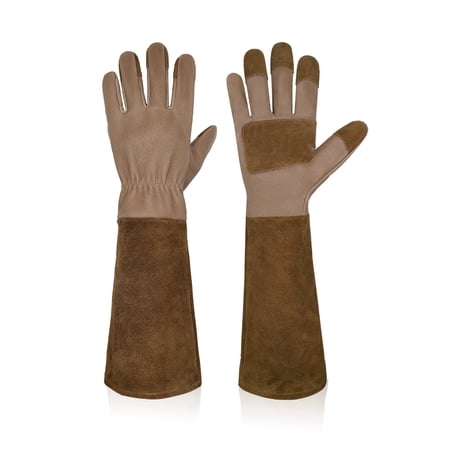 Gants Handlandy Rose pour hommes et femmes Gants de jardinage longs en cuir pour femmes, résistants aux épines, meilleurs cadeaux et cadeaux de jardinage Outils pour jardinier