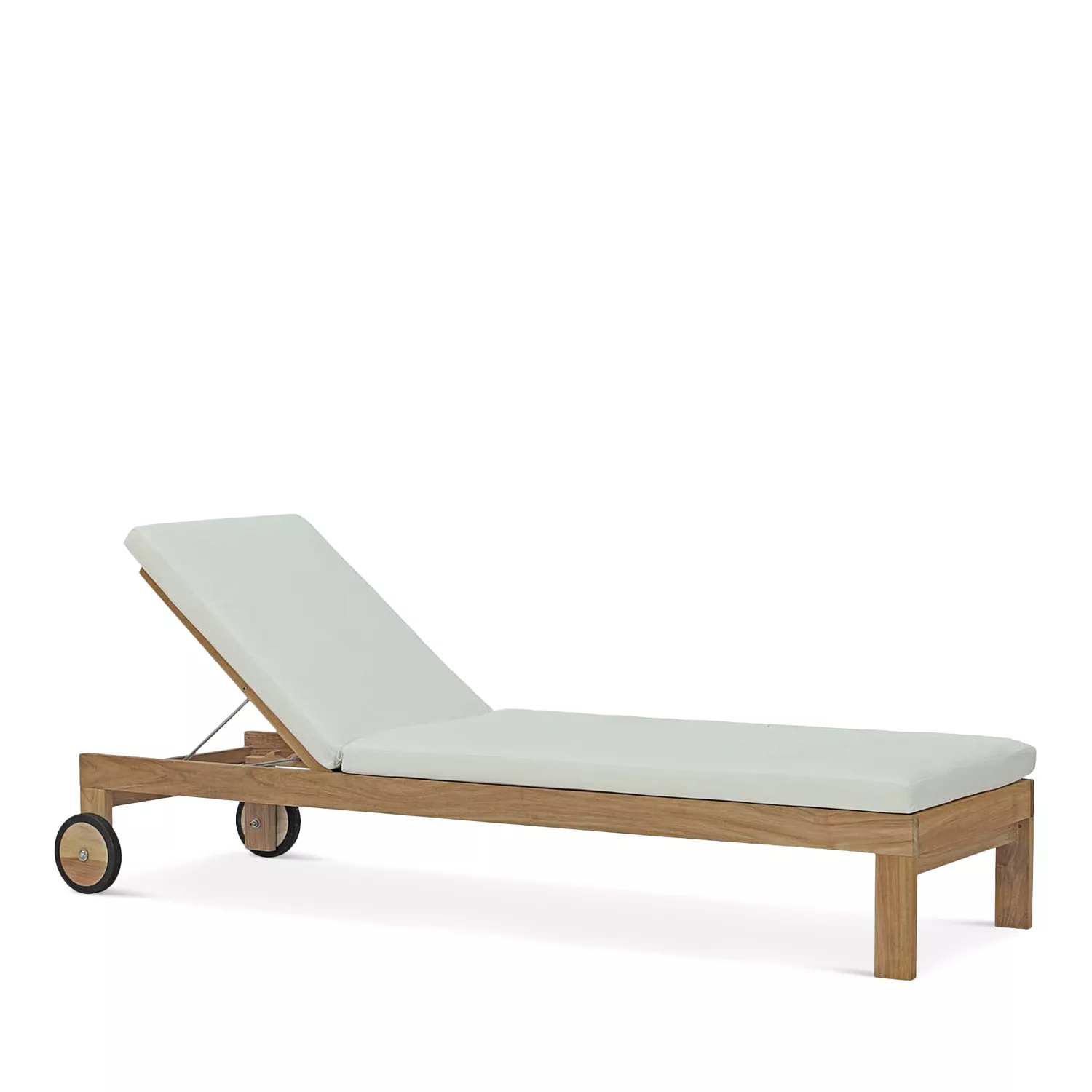 Chaise longue d'extérieur en teck pour patio Upland