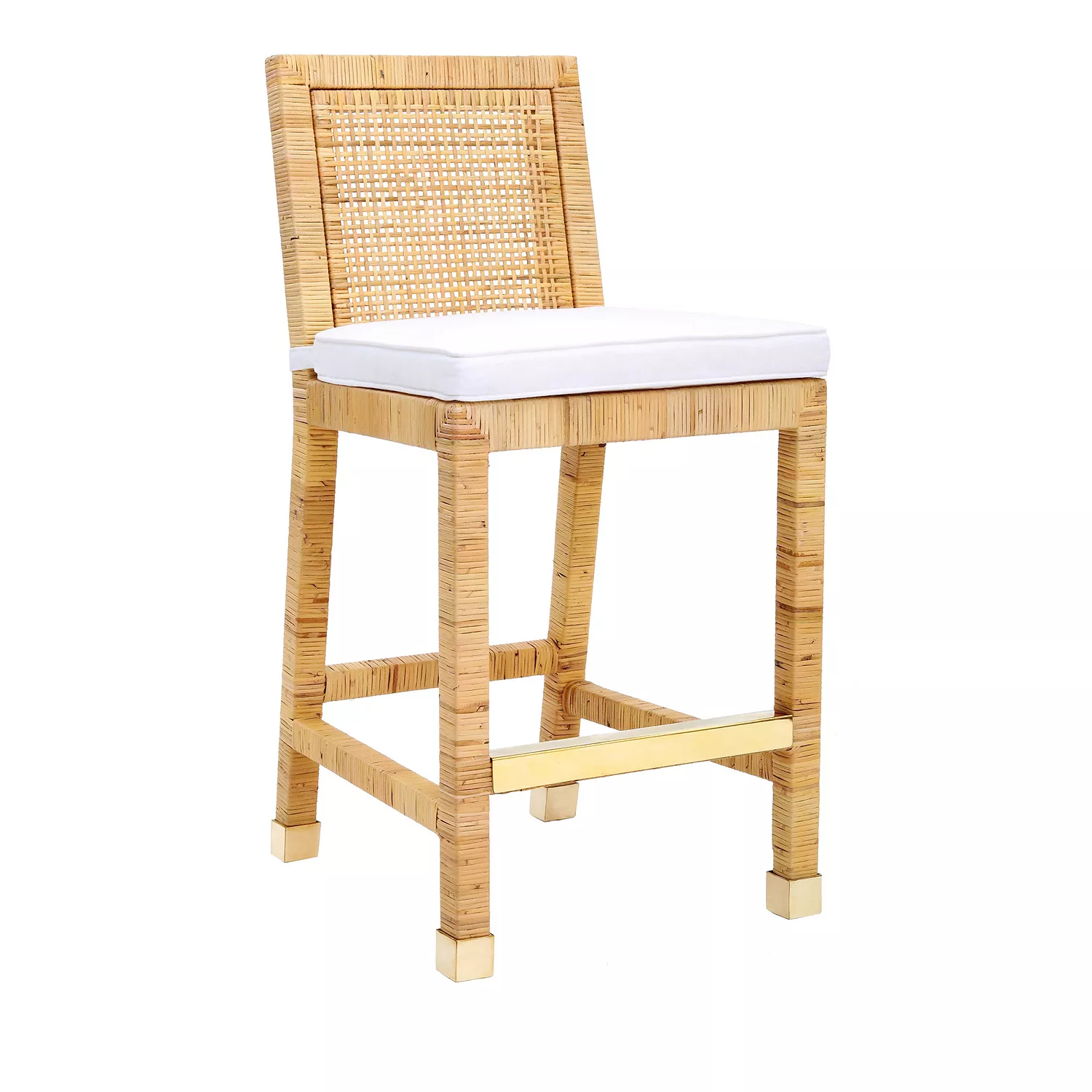 Tabouret de comptoir en rotin Amara