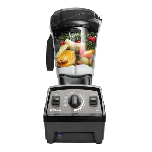 Mélangeur Vitamix Propel Series 750 de qualité professionnelle avec quatre programmes de mélange pour smoothies, soupes et plus encore, autonettoyant, lames en acier inoxydable, récipient de 64 oz, noir