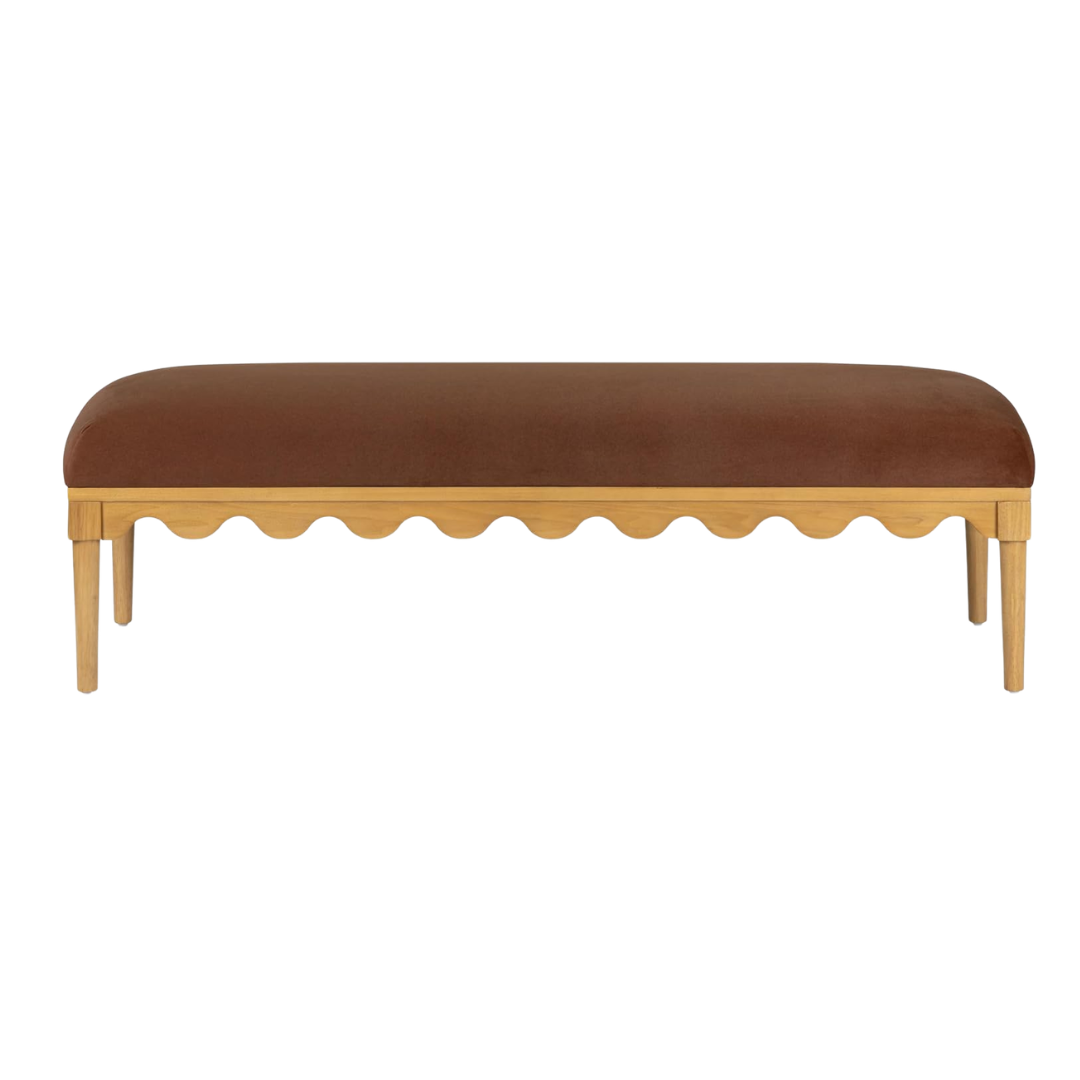 Tov Furniture, Banc en mohair végétalien Ooodle Bronze