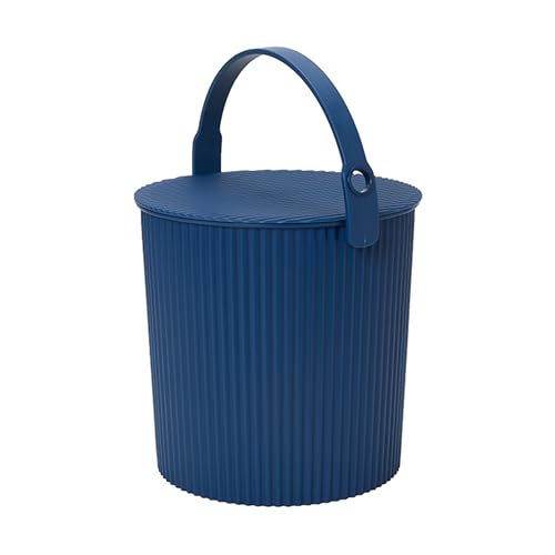 Grand seau Hachiman - Seau robuste de 2,6 gallons avec couvercle et poignée - Remplissage mains libres - Facile à empiler et à ranger - Utilisation intérieure et extérieure - 10,4