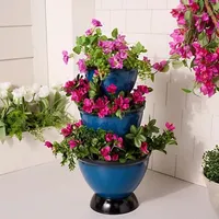 Jardinière à 3 piles mouchetée en fausse céramique Jennings