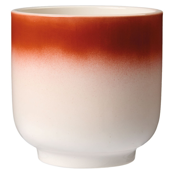 Jardinière ombrée rouge et blanche