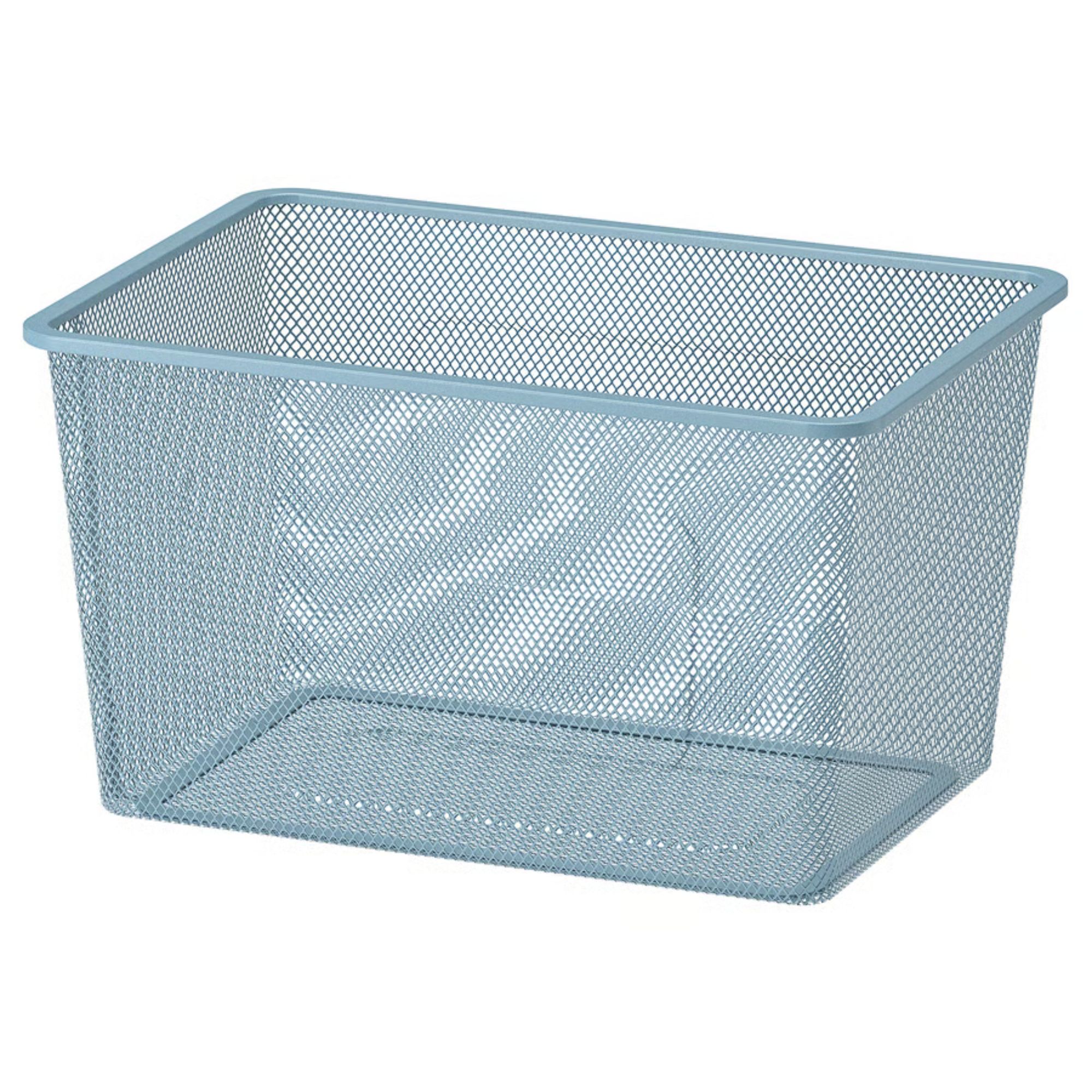 Boîte de rangement en maille IKEA TROFAST en bleu pâle