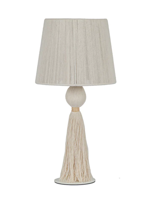 Lampe de table en coton blanc Samba