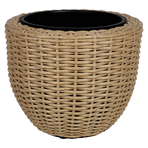 Jardinière en rotin brun Belavi
