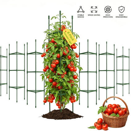 Paquet de 6 cages à tomates pour support de plantes de jardin - jusqu'à 51,2 