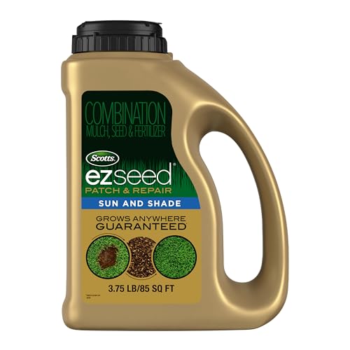 Scotts Ez Seed Patch & amp; Réparation pour le soleil et l'ombre – Combinaison de paillis, de graines de gazon et d'amp;amp; Engrais pour endroits dénudés et amp;amp; Réparation de patch de pelouse, couvre jusqu'à 85 m². Pi, 3,75 lb.
