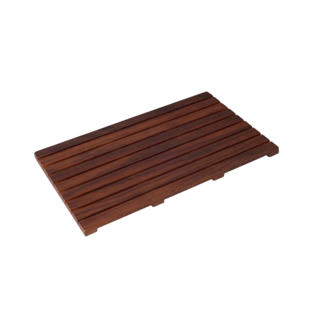 tapis de bain à lattes en teck