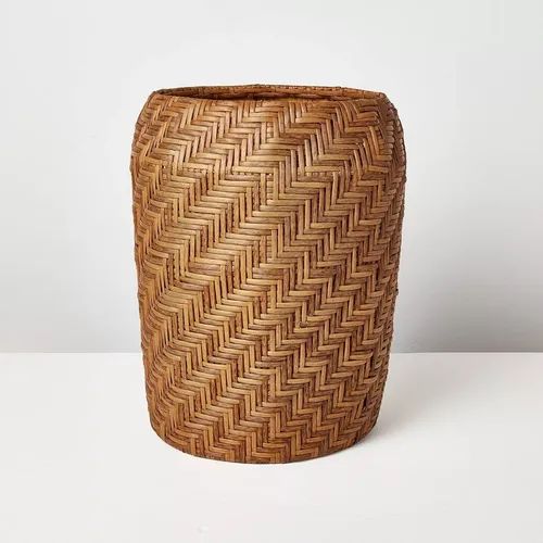 Grande jardinière à panier tissé