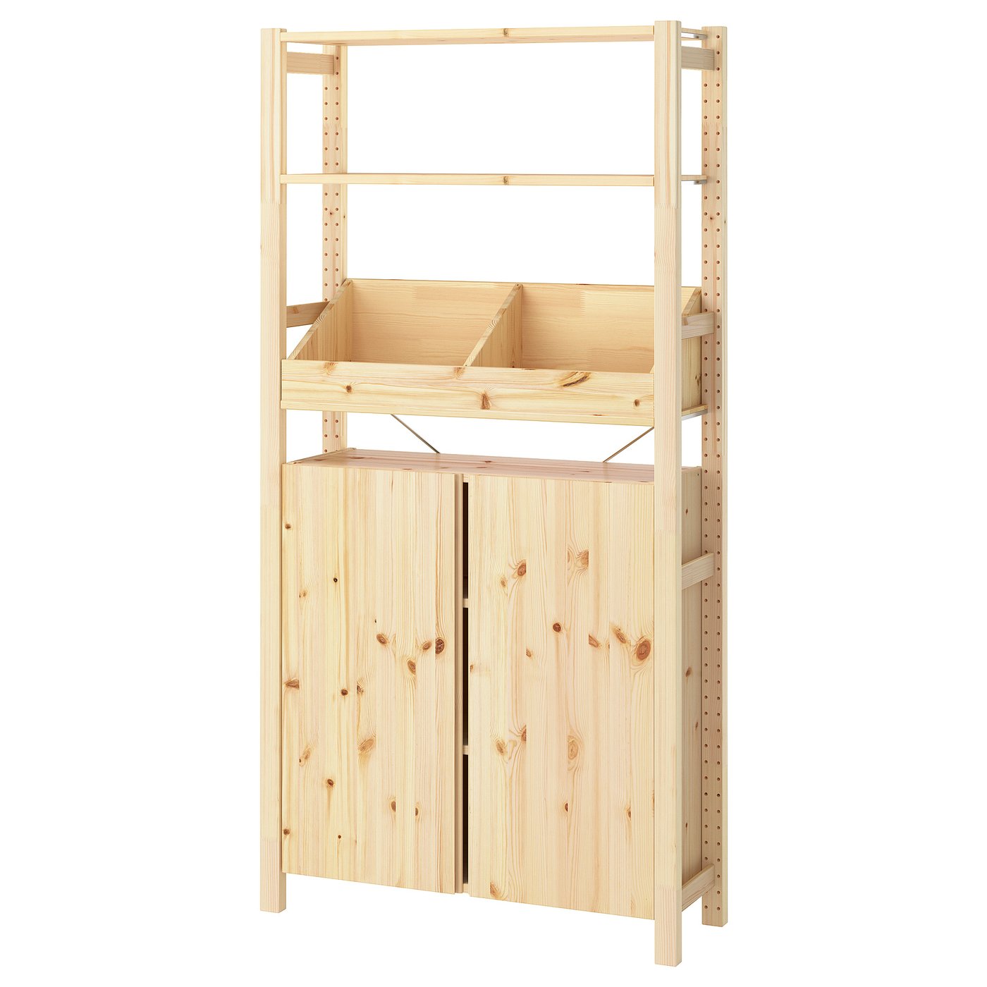 Étagère Ivar - Avec étagère carrée/pin 35x11 3/4x70 1/4 "